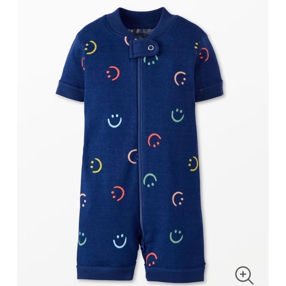 Hanna Andersson 2-Way Zip Shortie Sleeper – Happy Days – 0-3 Months – NWT